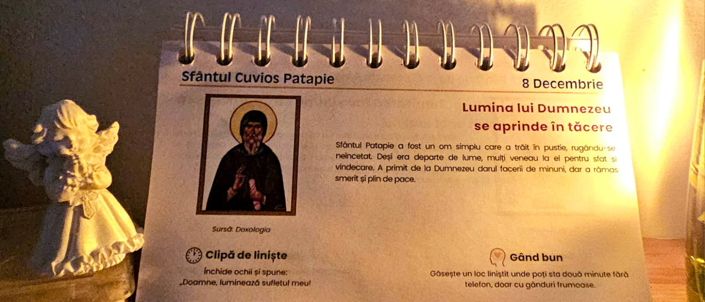 Calendar cu sfinți pentru copii și activități integrate