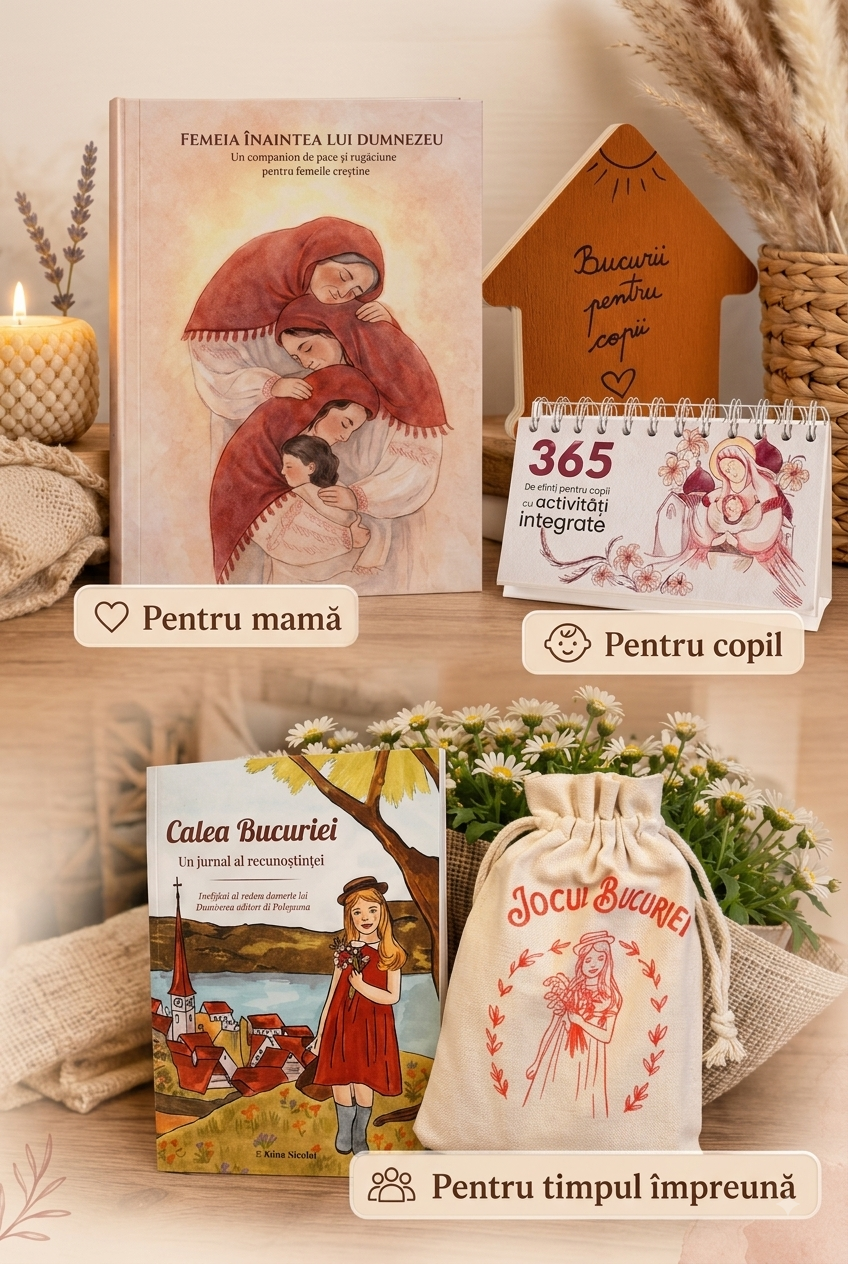 Pachet Complet: Ghidul pentru femei, Calendarul cu sfinți și Setul Bucuriei